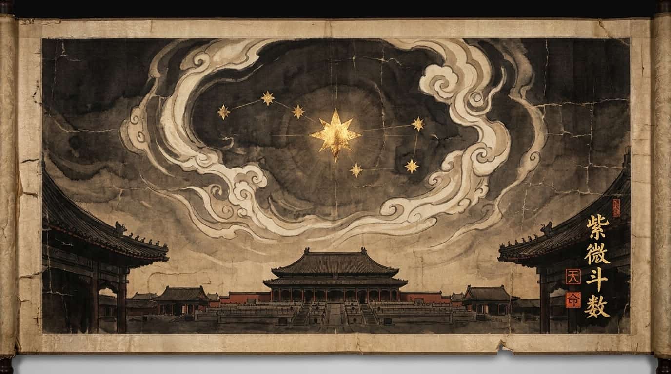 紫微斗数命盘 · 群星环绕的命运星图